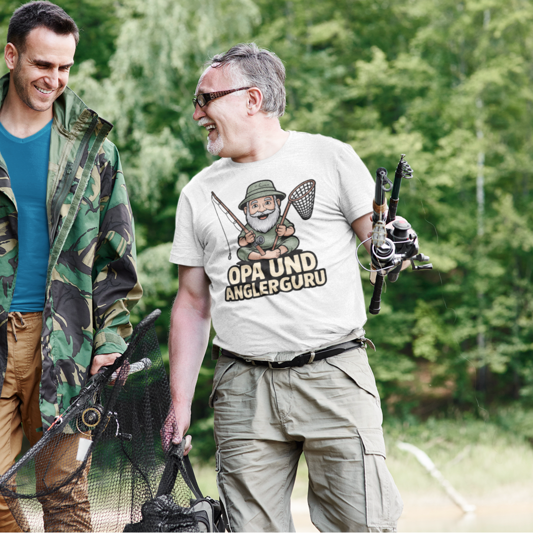 Opa und Anglerguru - Premium T-Shirt