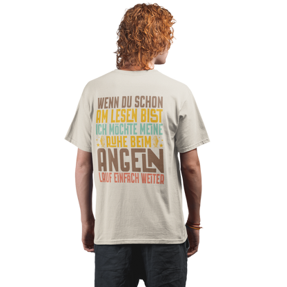 Die Ruhe beim angeln - Premium Oversized Shirt #Backprint