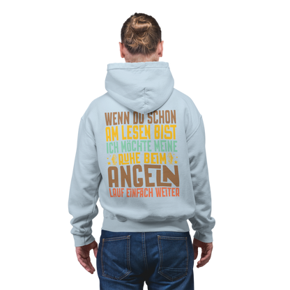 Die Ruhe beim angeln - Premium Hoodie #Backprint