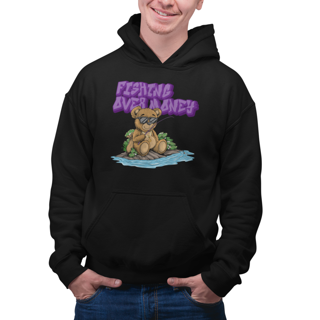 Fishing over Money - Premium Hoodie