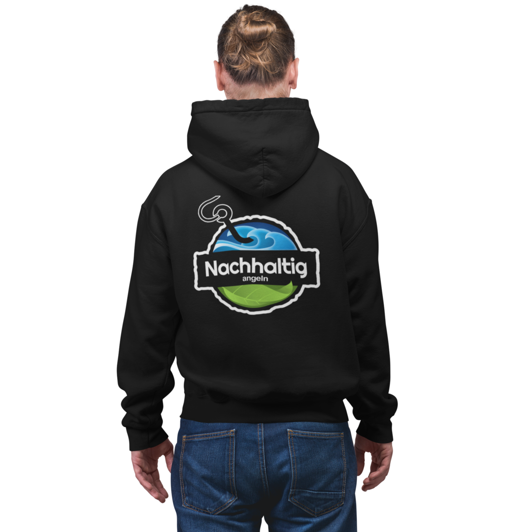 Nachhaltig angeln -  Premium Hoodie #Backprint