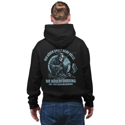 Der Köder spielt keine Rolle -  Premium Hoodie #Backprint