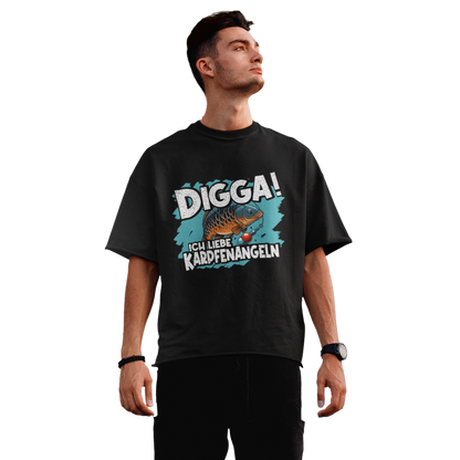 Digga ! Ich liebe Karpfenangeln - Premium Oversized Shirt