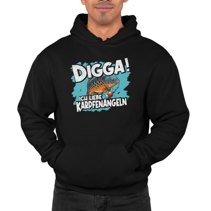 Digga! Ich liebe Karpfenangeln - Premium Hoodie