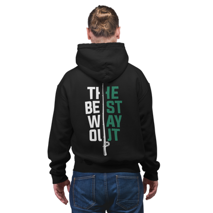 The Best Way Out - Premium Hoodie #Backprint