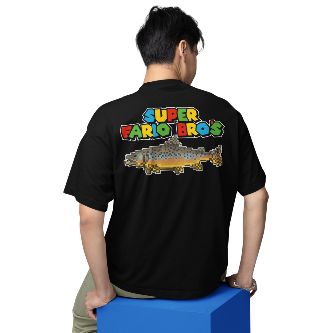 Super Fario Bro`s - Premium Oversized Shirt #Backprint