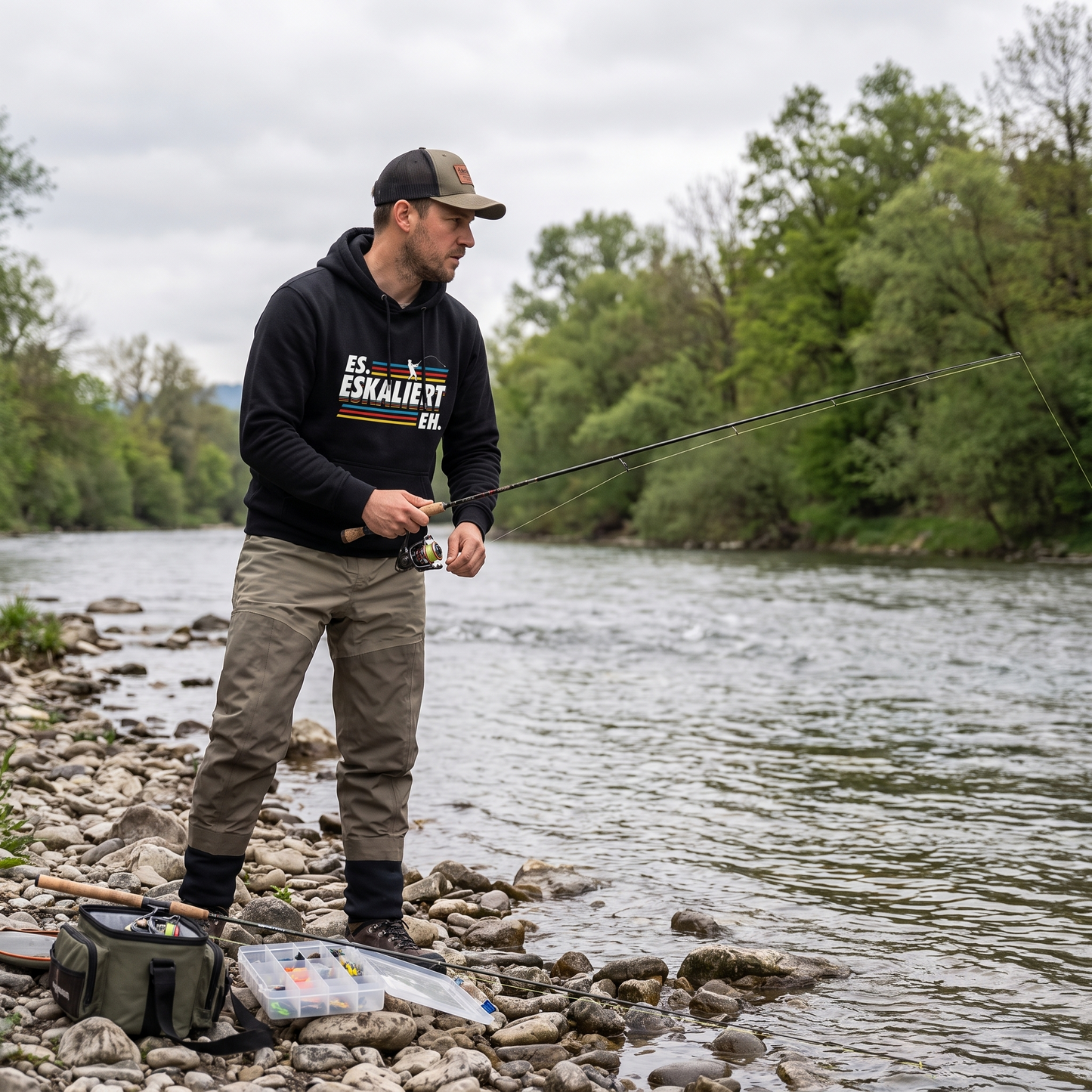 Es eskaliert eh - Premium Hoodie